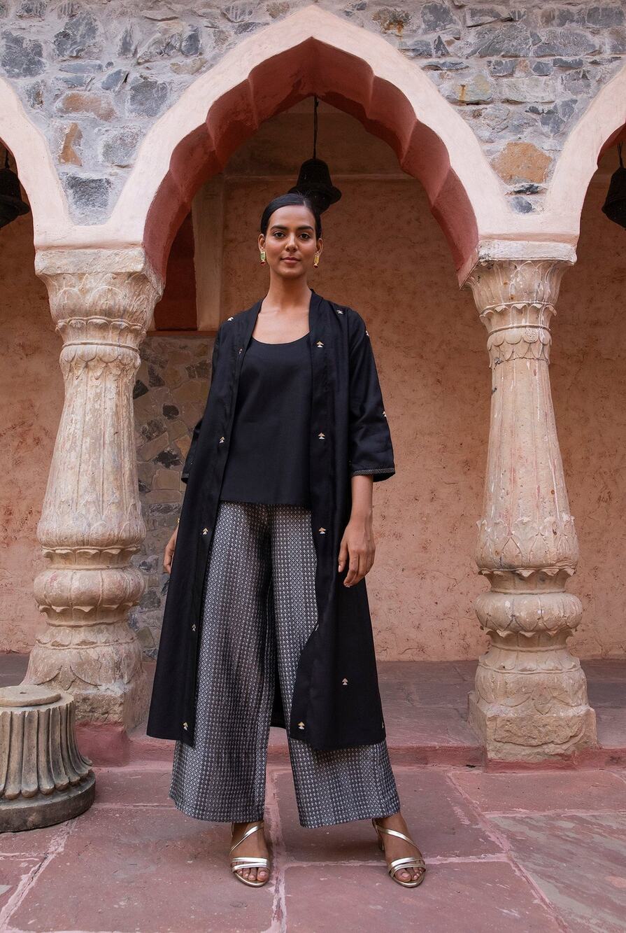 Originate Black And Gold Silk Raag Overlay Size Small New w Tags